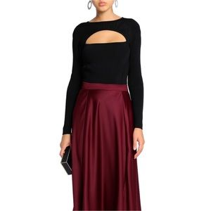 Cushnie et Ochs ribbed knit cut out sweater top